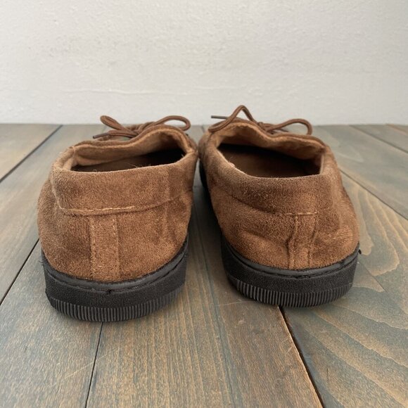 University of Oregon Ducks NCAA Brown Faux Suede Slippers - Cozy Mens 12 (XM1) - Picture 3 of 8